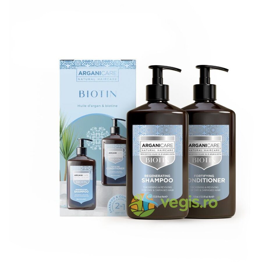 Oferte la Set Sampon si Balsam pentru Par Uscat sau Deteriorat cu Biotina 2x400ml