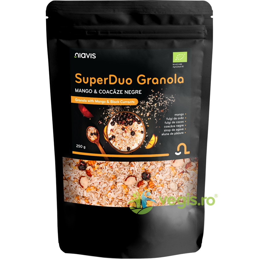 Oferte la SuperDuo Granola cu Mango si Coacaze Negre Ecologica/Bio 250g
