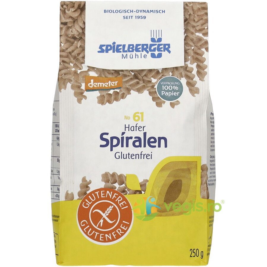 Oferte la Paste Spirelli din Ovaz fara Gluten Ecologice/Bio 250g