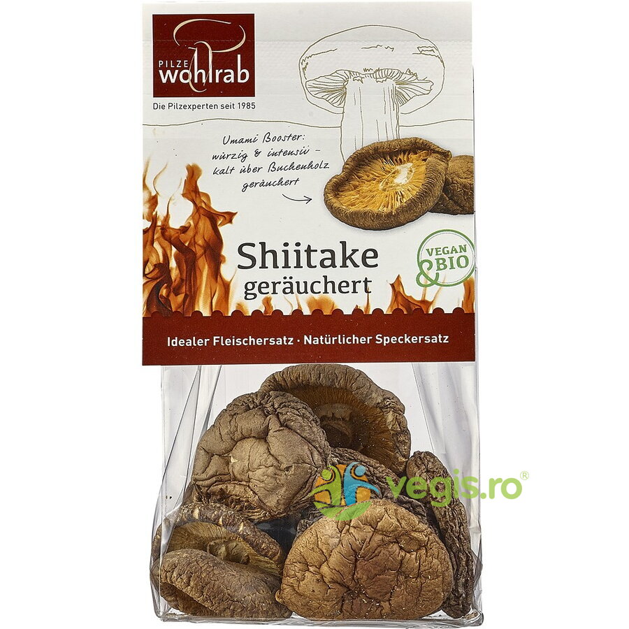 Oferte la Ciuperci Palarii de Shiitake Afumate Deshidratate Ecologice/Bio 20g