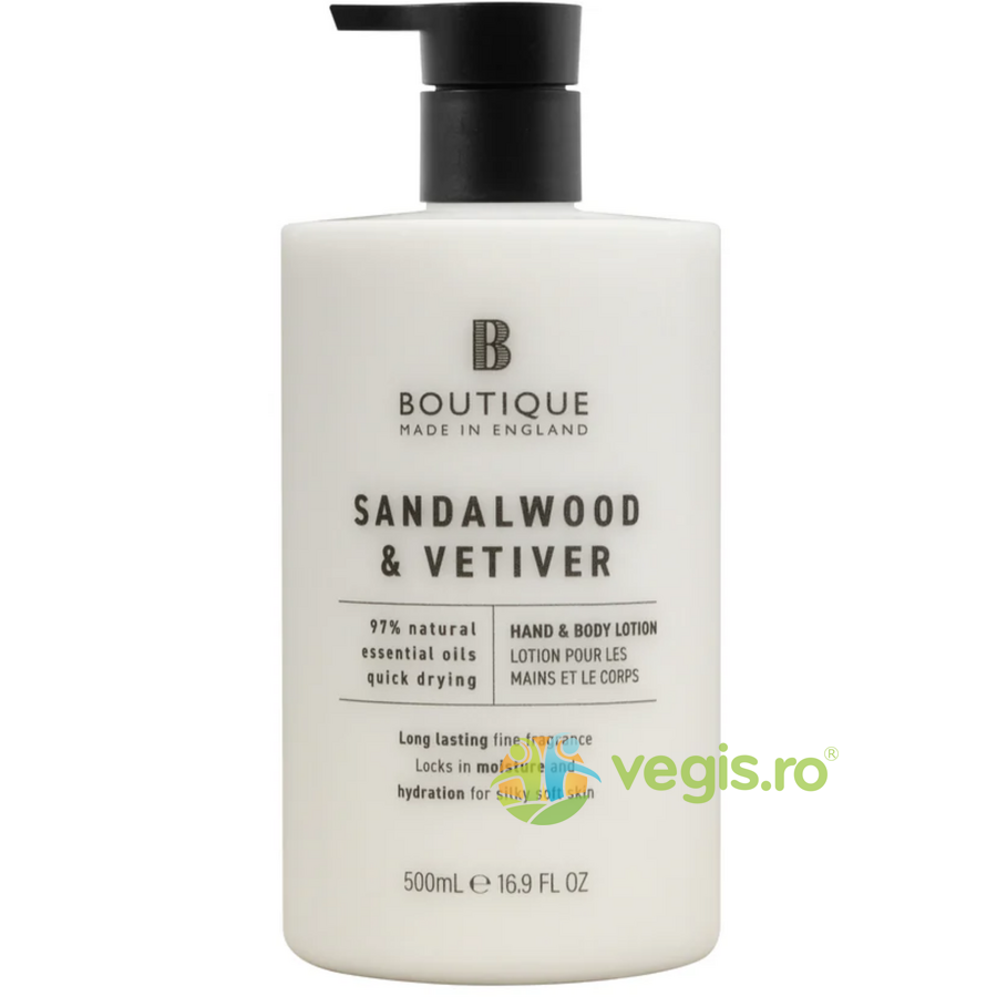 Oferte la Lotiune pentru Maini si Corp cu Parfum de Lemn de Santal si Vetiver 500ml