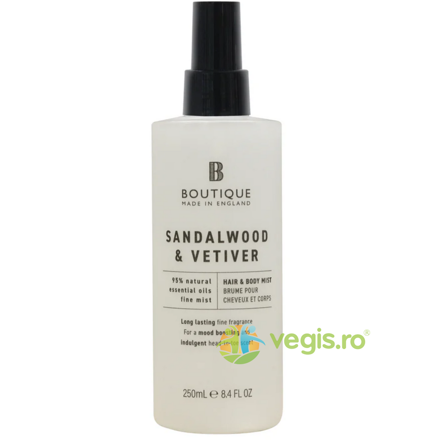 Oferte la Spray pentru Par si Corp cu Parfum de Lemn de Santal si Vetiver 250ml
