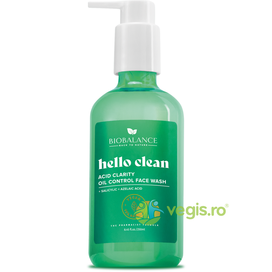 Oferte la Gel de Curatare cu Acid Salicilic si Acid Azelaic Hello Clean 250ml