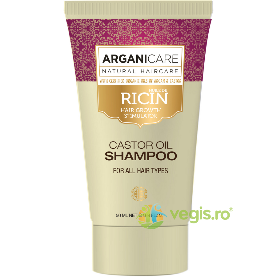 Oferte la Sampon pentru Stimularea Cresterii Parului cu Ulei de Ricin Travel Size 50ml