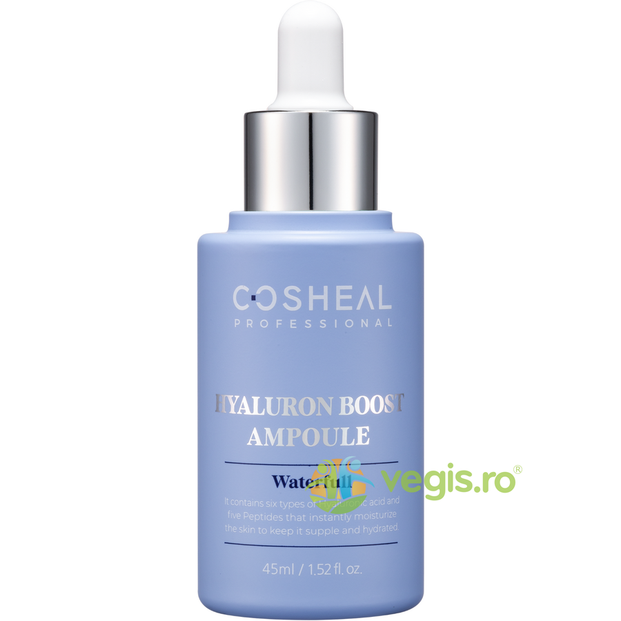 Oferte la Ser Hidratant cu 6 Tipuri de Acid Hialuronic si 5 Tipuri de Peptide Hyaluron Boost Ampoule Waterfull 45ml
