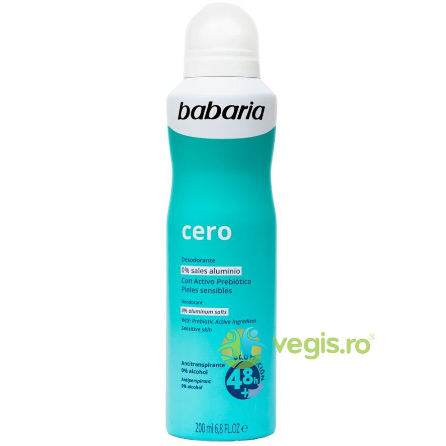 Oferte la Deodorant Spray pentru Pielea Sensibila fara Aluminiu si Alcool Cero 200ml
