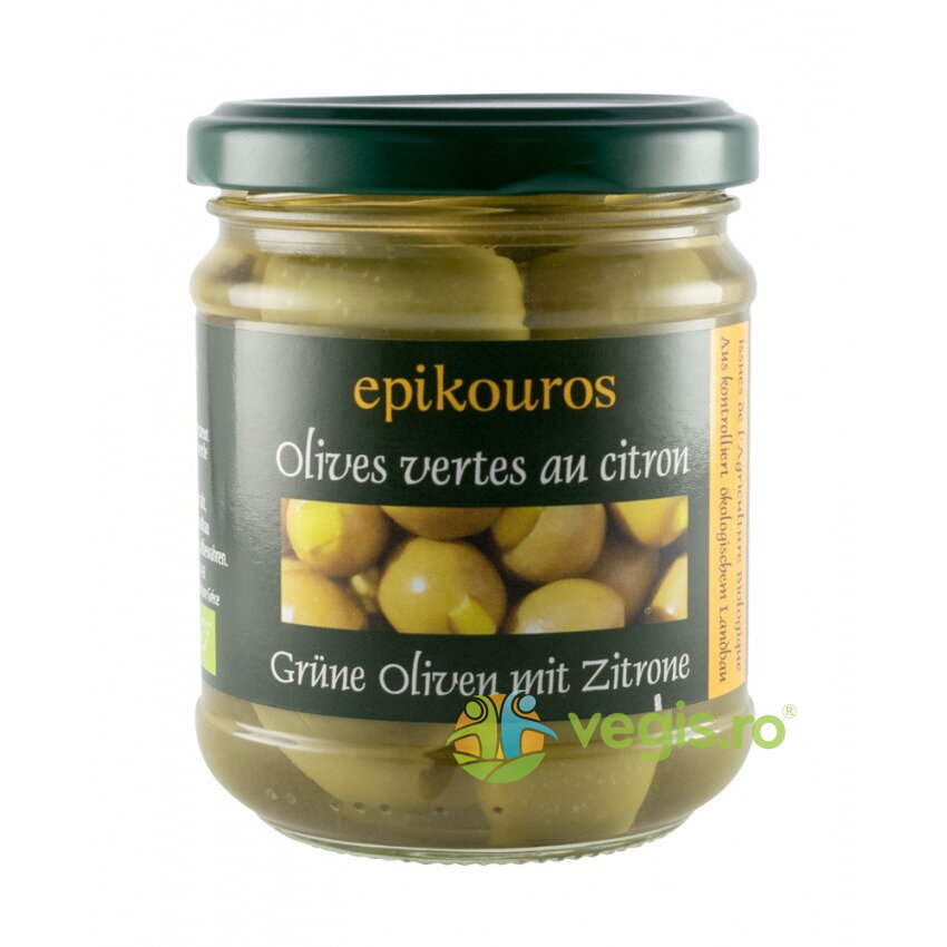 Oferte la Masline Verzi Umplute cu Lamaie Ecologice/Bio 190g