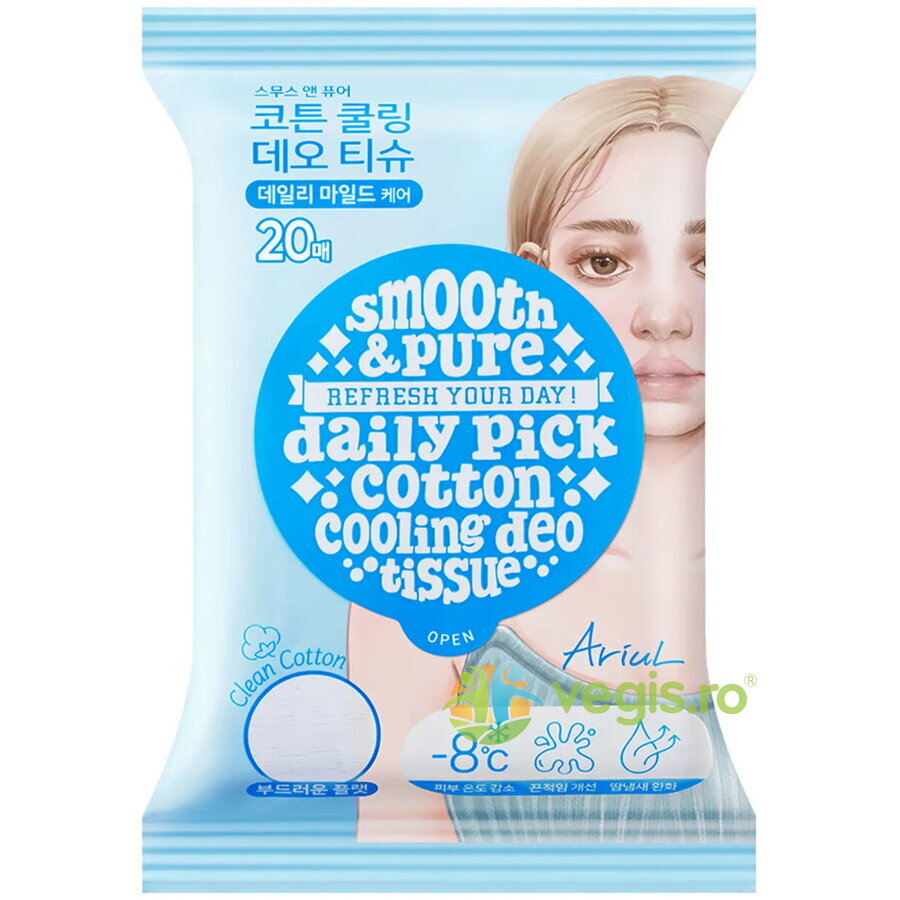 Oferte la Servetele Deodorante Smooth&Pure Cotton Cooling Deo 20 buc