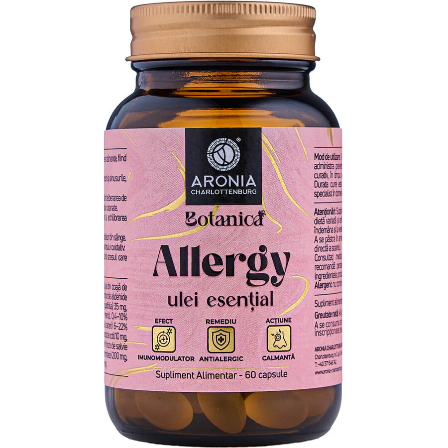 Oferte la Allergy - Capsule cu 6 Uleiuri Esentiale pentru Diminuarea Simptomelor Alergiilor si o Respiratie Usoara 60cps
