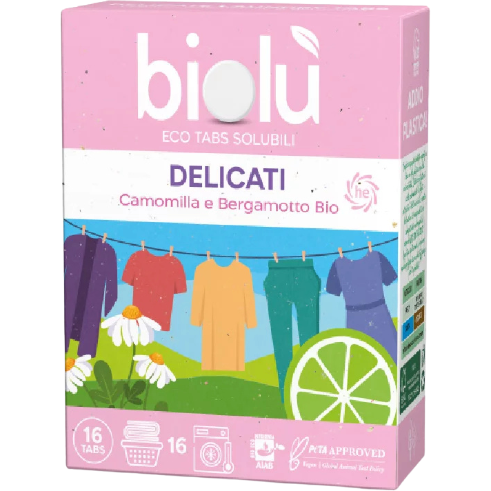 Oferte la Tablete Eco pentru Masina de Spalat Rufe Delicate cu Musetel si Bergamota 16buc