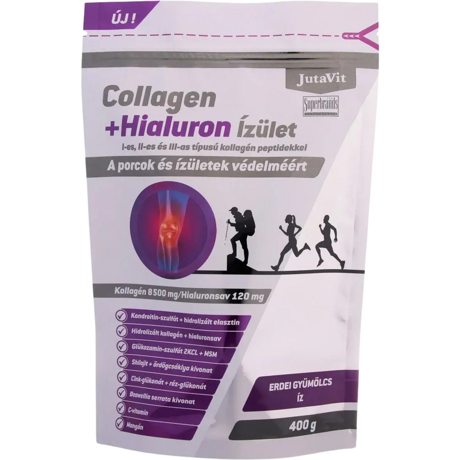Oferte la Colagen + Hialuron Articulatii cu Peptide de Colagen Tip I, II si III cu Gust de Fructe de Padure 400g
