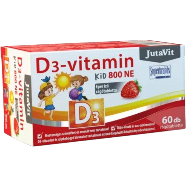 Oferte la Vitamina D 800NE pentru Copii cu Aroma de Capsuni 60tb masticabile