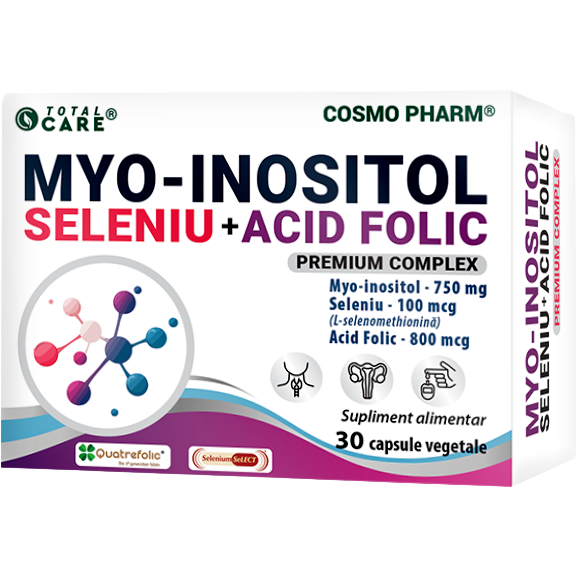 Oferte la Myo Inositol + Seleniu + Acid Folic Premium Complex 30cps