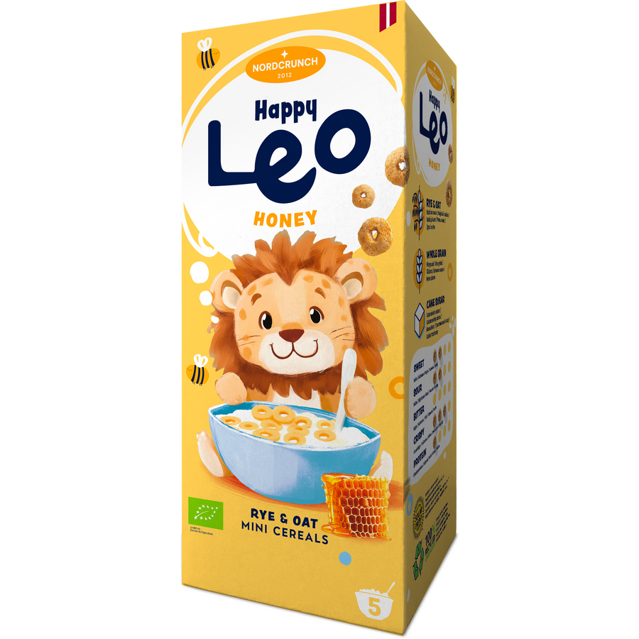Oferte la Cereale din Secara si Ovaz cu Miere Happy Leo Ecologice/Bio 150g