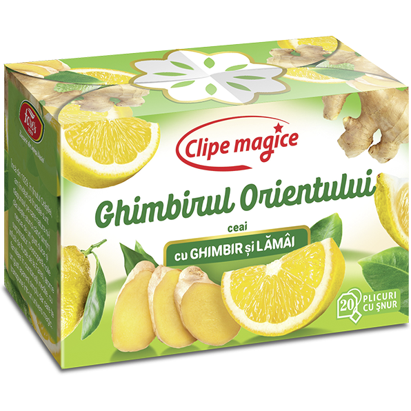 Oferte la Ceai Clipe Magice cu Ghimbir si Lamai 'Ghimbirul Orientului' 20dz