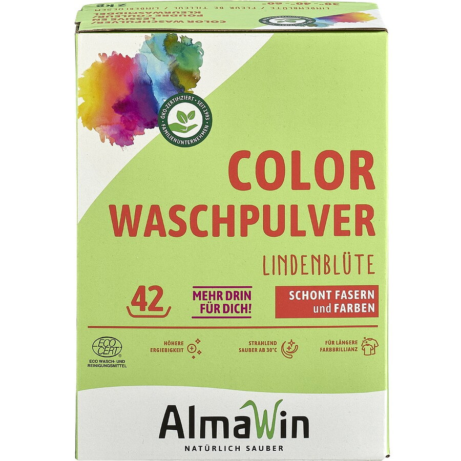 Oferte la Detergent Pudra pentru Rufe Colorate cu Parfum de Flori de Tei 2kg