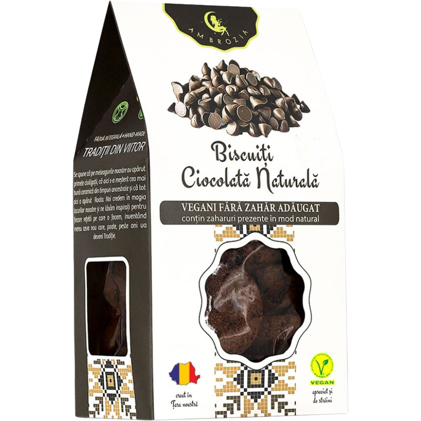 Oferte la Biscuiti cu Ciocolata Naturala fara Zahar Adaugat 130g