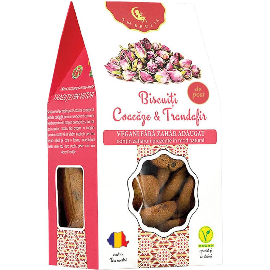 Oferte la Biscuiti cu Coacaze si Trandafiri fara Zahar Adaugat 130g