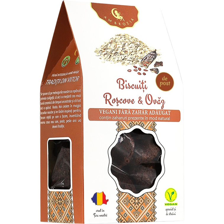 Oferte la Biscuiti cu Roscove si Ovaz fara Zahar Adaugat 130g
