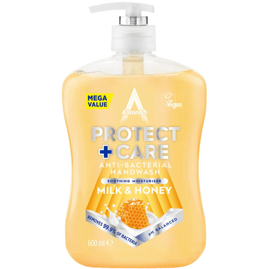 Oferte la Sapun Lichid Antibacterian cu Lapte si Miere Protect & Care 600ml