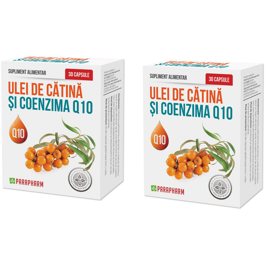 Oferte la Pachet Ulei de Catina + Coenzima Q10 30cps + 30cps