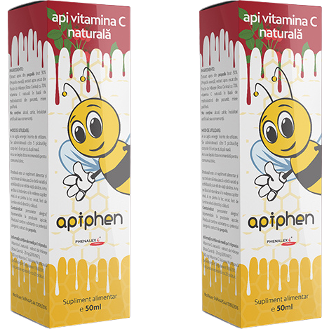 Oferte la Pachet Apiphen Api Vitamina C Naturala 50ml + 50ml
