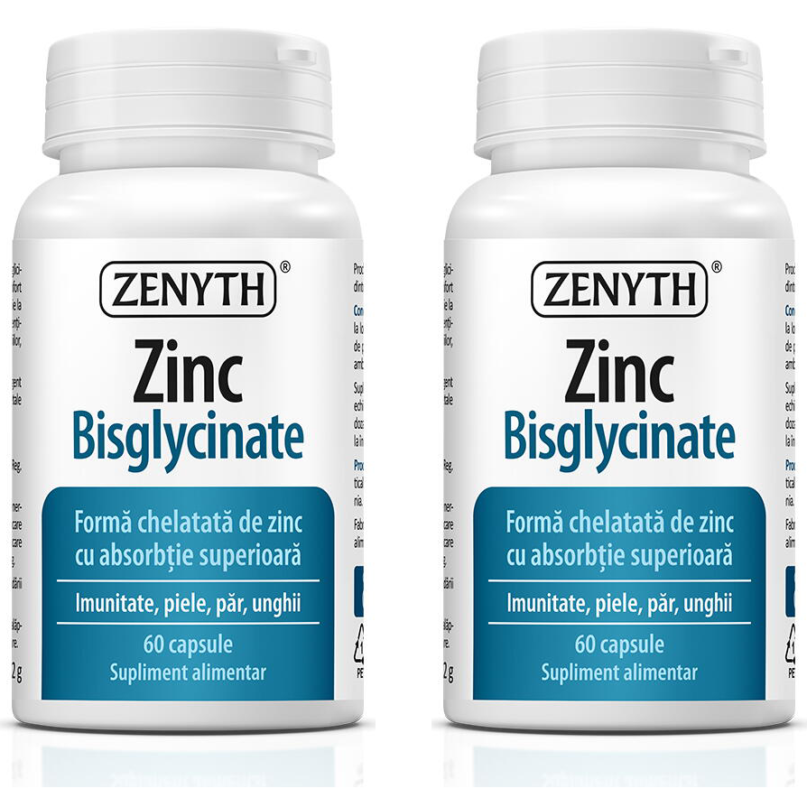 Oferte la Pachet Zinc Bisglycinate (Zinc Bisglicinat) 60cps + 60cps