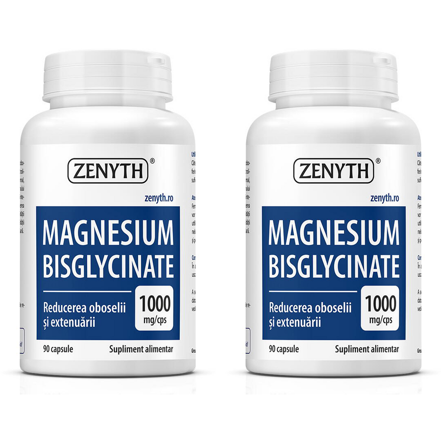 Oferte la Pachet Magnesium Bisglycinate (Magneziu Bisglicinat) 90cps + 90cps
