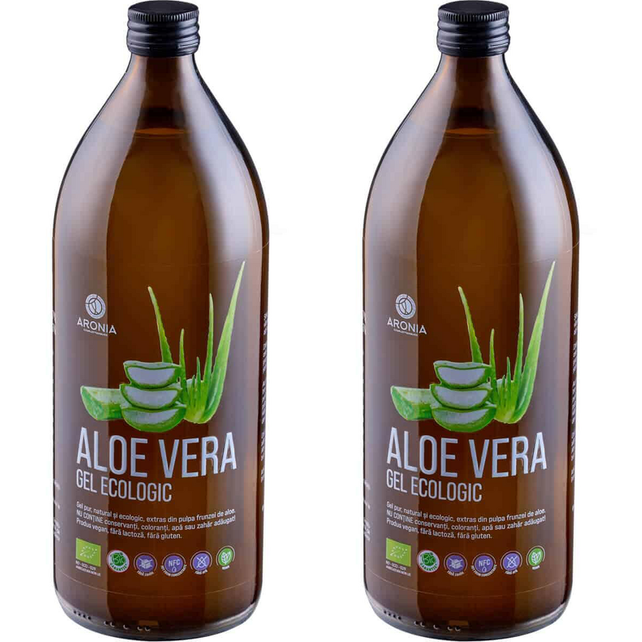Oferte la Pachet Aloe Vera Gel Ecologic/Bio 1L + 1L
