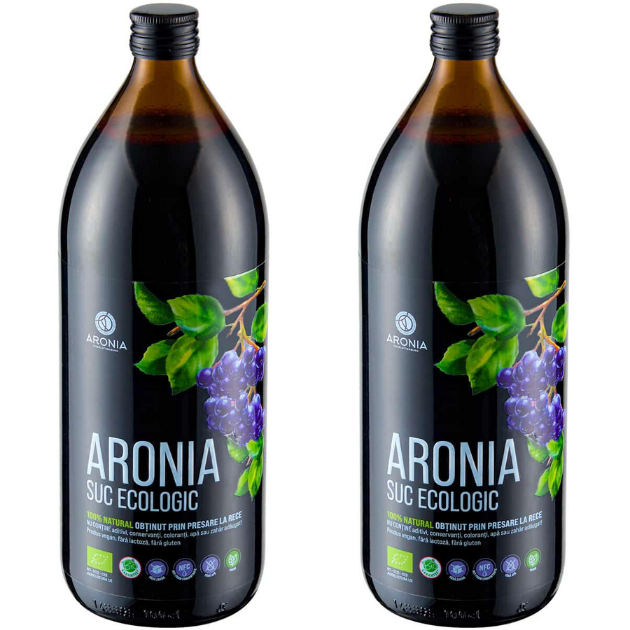 Oferte la Pachet Suc de Aronia Ecologic/Bio 1L + 1L