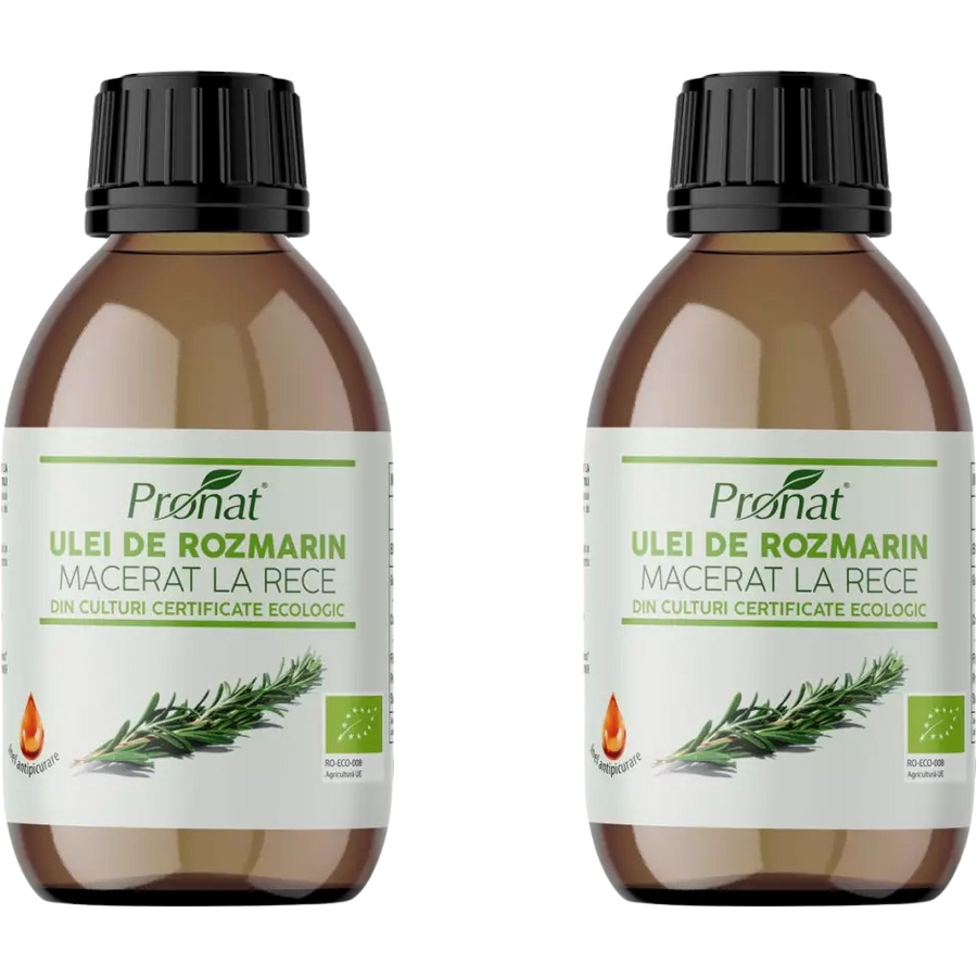 Oferte la Pachet Ulei de Rozmarin Macerat la Rece Ecologic/Bio 100ml + 100ml