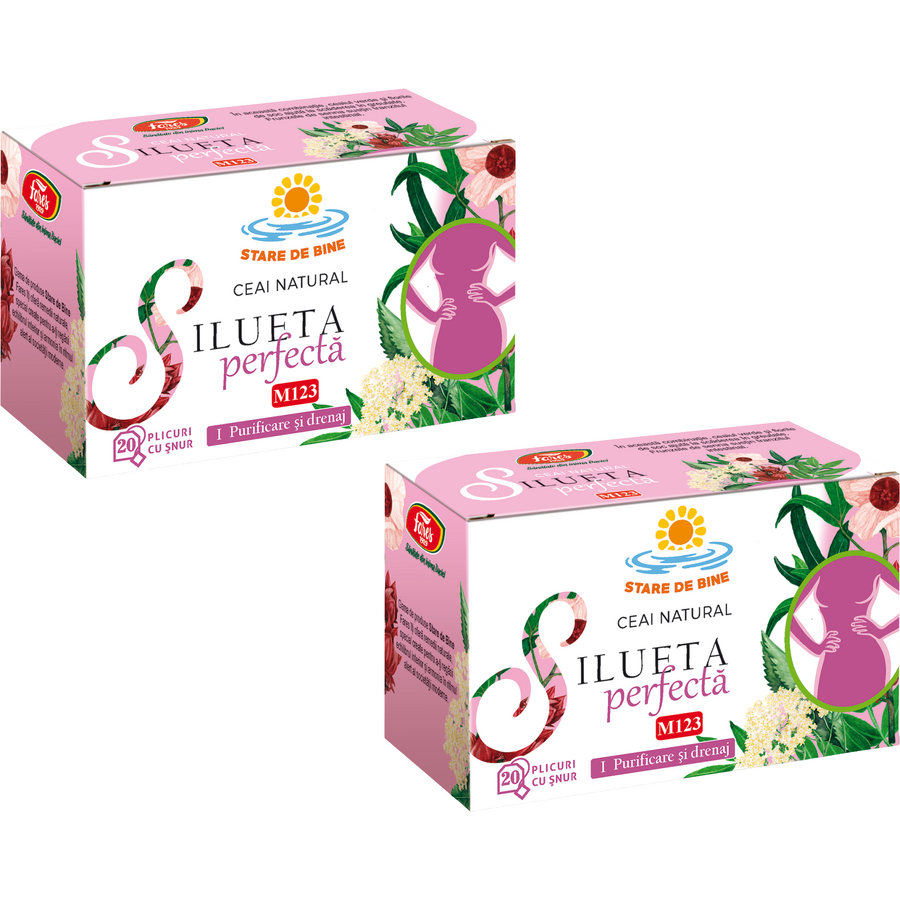Oferte la Pachet Ceai Silueta Perfecta 1 Purificare si Drenaj Stare de Bine 20dz + 20dz