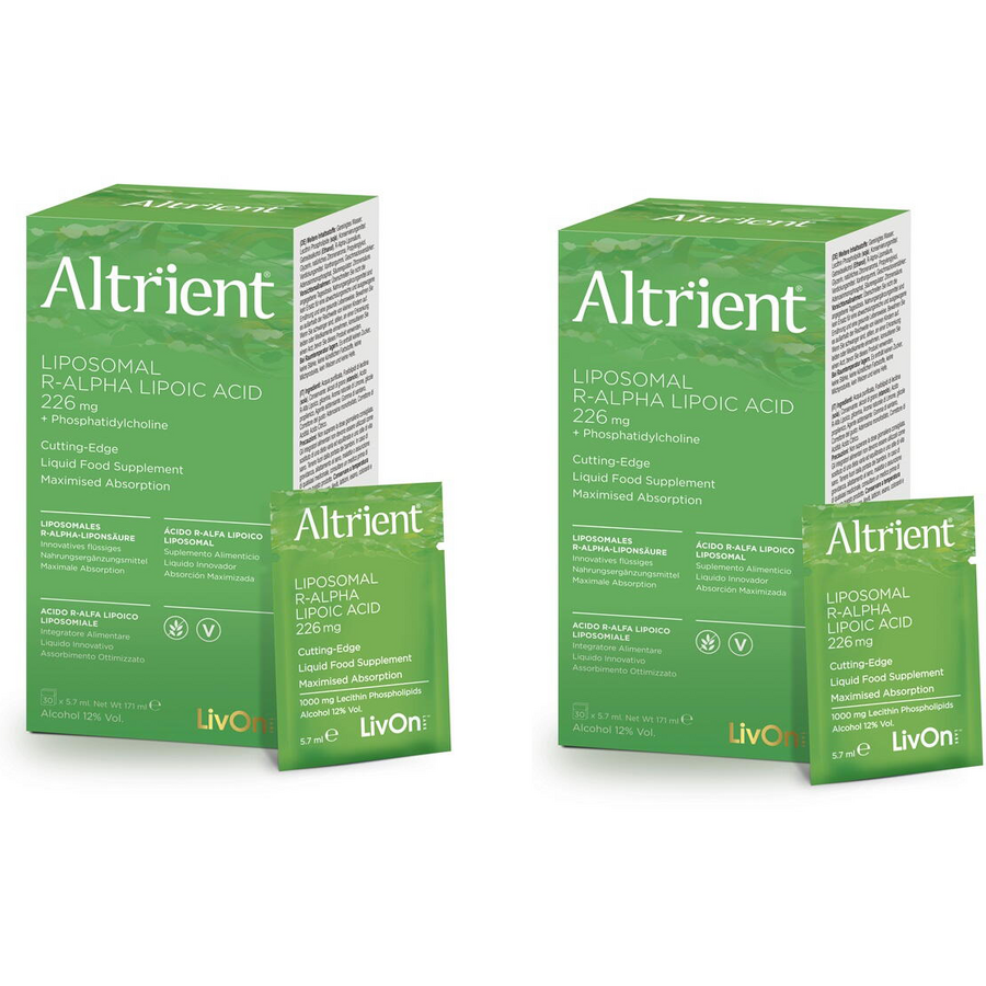 Oferte la Pachet Acid R-Alfa Lipoic Lipozomal 226mg Livon Labs, 30 pliculete + 30 pliculete