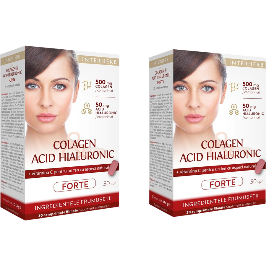 Oferte la Pachet Colagen si Acid Hialuronic Forte 30tb + 30tb