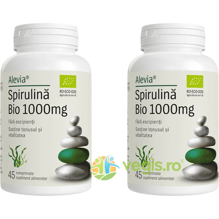 Oferte la Pachet Spirulina 1000mg Ecologica/Bio 45cpr + 45cpr