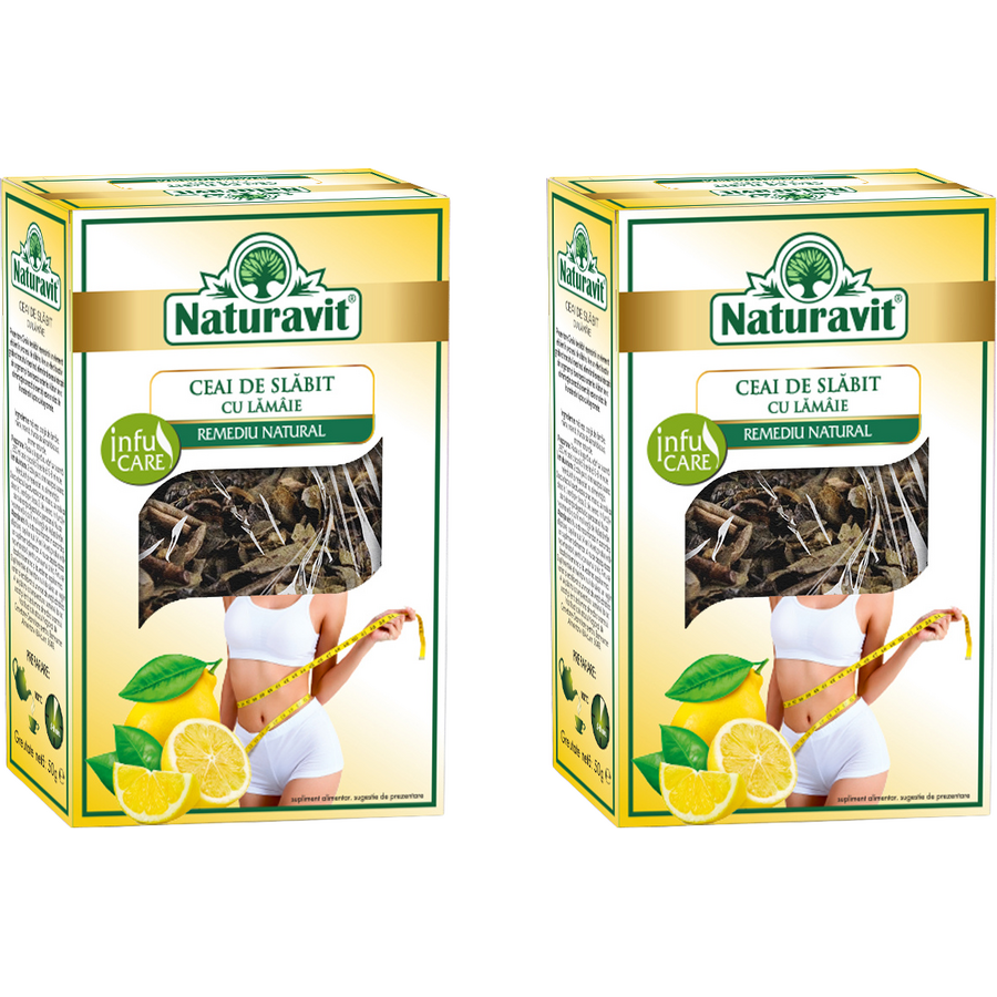 Oferte la Pachet Ceai de Slabit cu Lamaie Biovit 50g + 50g