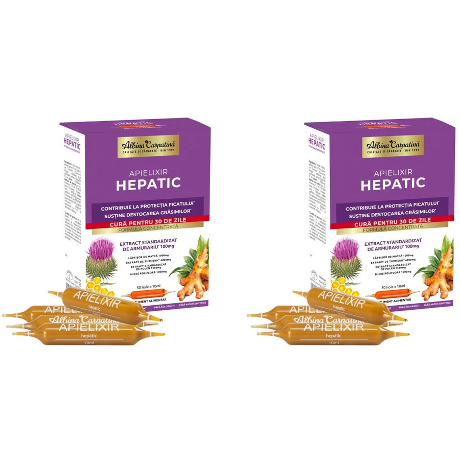 Oferte la Pachet Apielixir Hepatic 30 fiole + 30 fiole