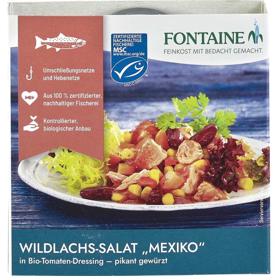 Oferte la Salata Picanta de Somon Salbatic Mexico in Dressing de Rosii 200g