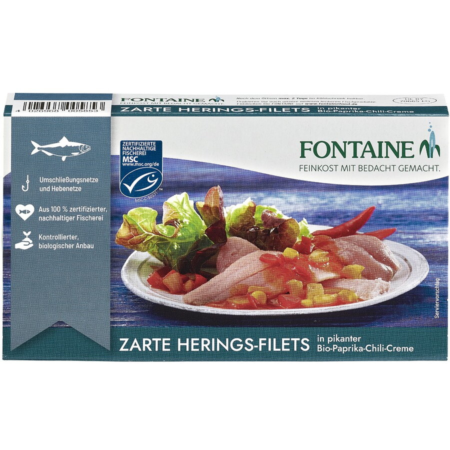 Oferte la File de Hering in Sos de Ardei si Chili 200g