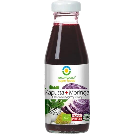 Oferte la Suc de Varza Rosie Lactofermentata si Moringa Ecologic/Bio 200ml