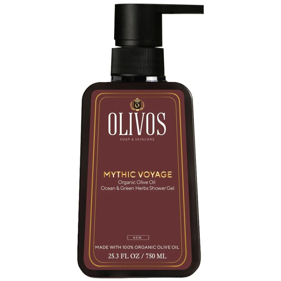 Oferte la Gel de Dus cu Ulei de Masline si Parfum Proaspat de Ocean si Plante Verzi Mythic Voyage 750ml