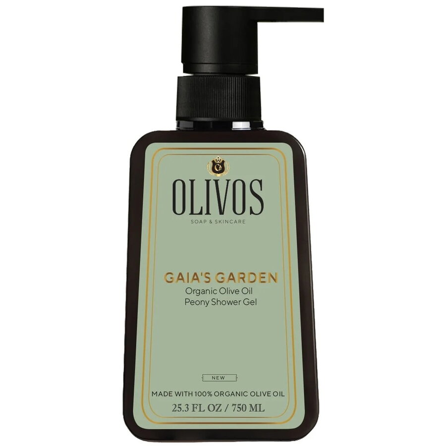 Oferte la Gel de Dus cu Ulei de Masline si Parfum de Bujor Gaia's Garden 750ml
