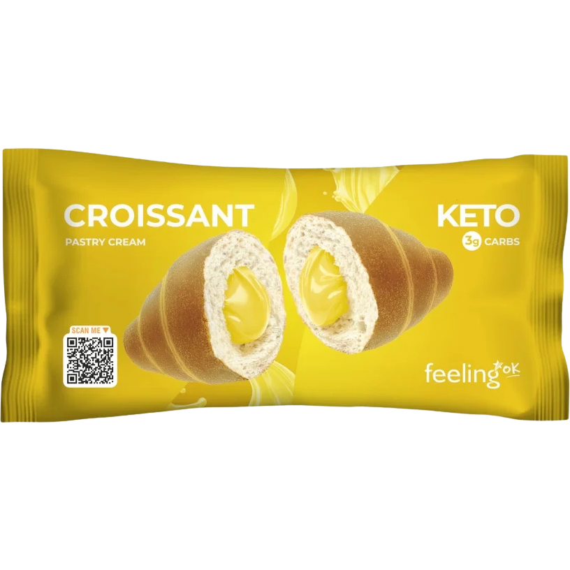 Oferte la Croissant Keto Proteic cu Crema de Patiserie fara Zahar Low Carb 50g