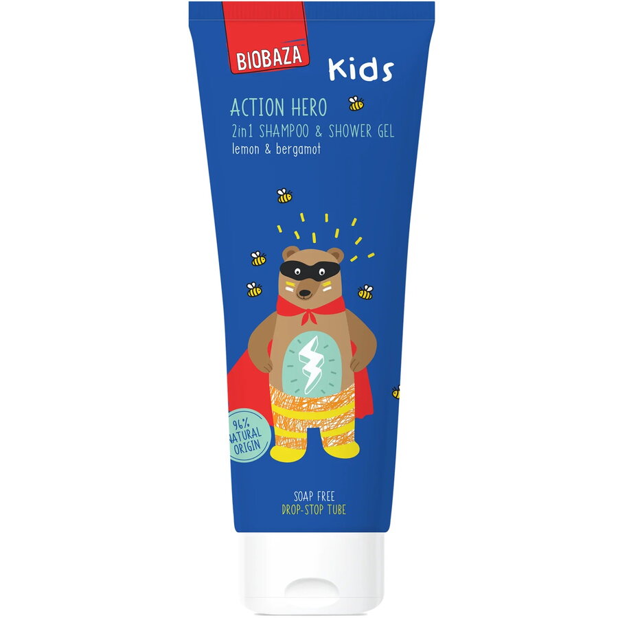 Oferte la Sampon si Gel de Dus pentru Copii cu Lamaie si Bergamota Action Hero 250ml