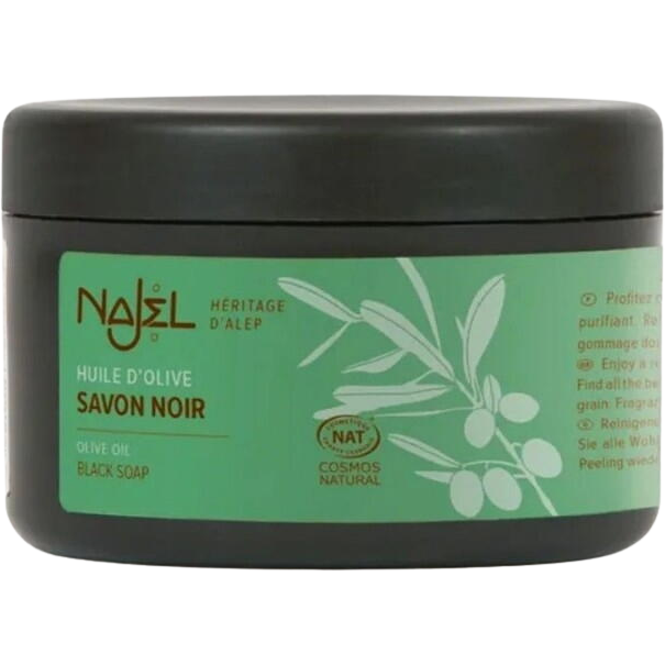 Oferte la Sapun Negru de Alep Exfoliant cu Ulei de Masline pentru Piele Sensibila fara Parfum 180g
