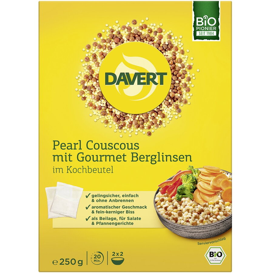Oferte la Cous Cous Perlat cu Linte Gourmet in Punga de Gatit Ecologic/Bio 250g