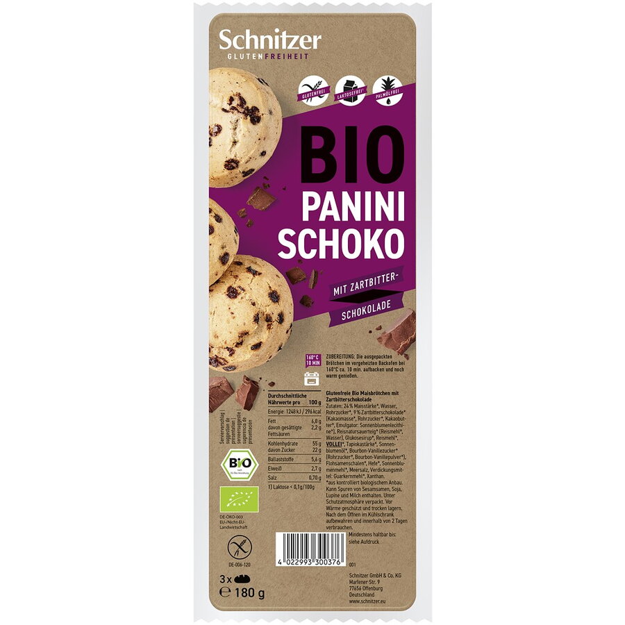 Oferte la Chifle Panini cu Ciocolata fara Gluten Ecologice/Bio 3buc