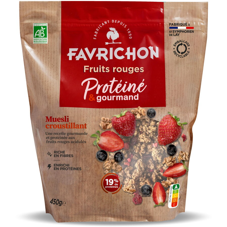Oferte la Musli Crocant cu 19% Proteine si Fructe de Padure Ecologic/Bio 450g
