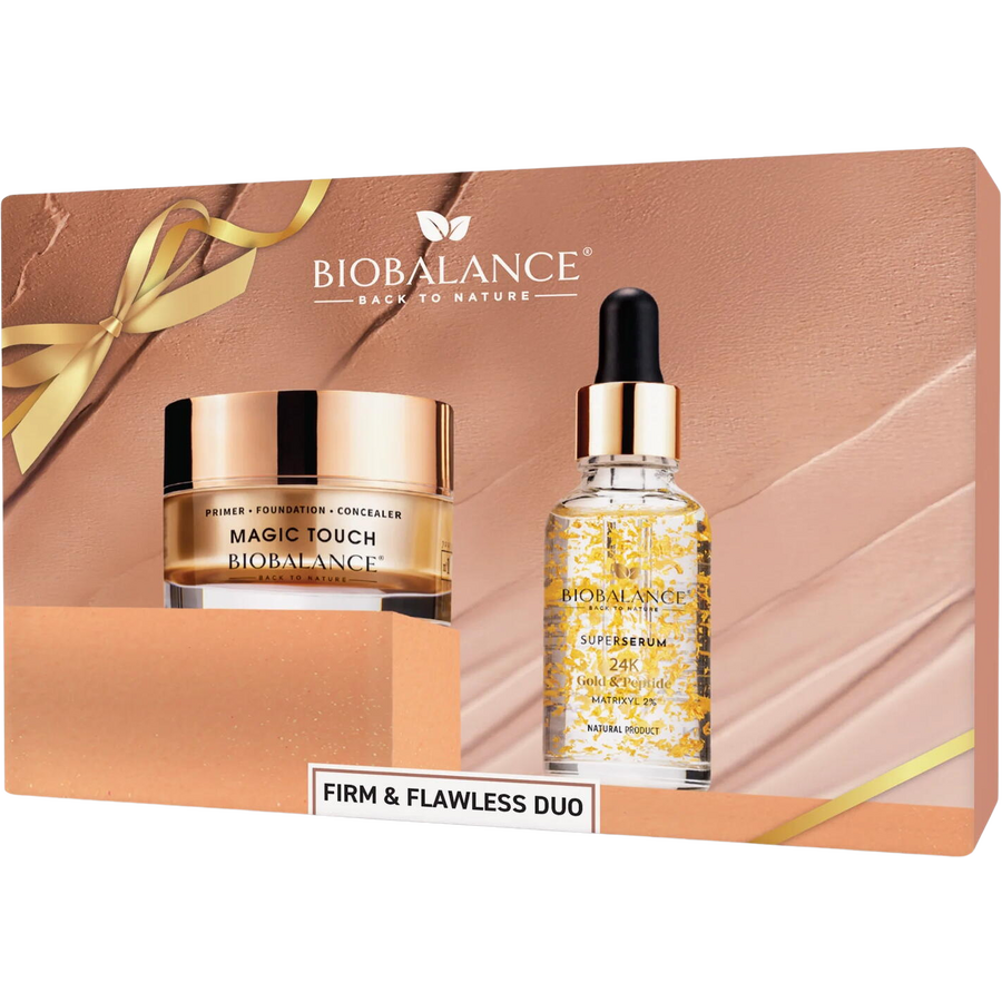Oferte la Set Duo Firm&Flawless Primer, Fond de ten, Concealer Magic Touch 30ml + Super Serum 24K Gold&Peptide 30ml