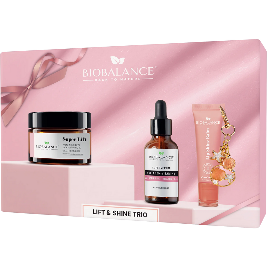 Oferte la Set Trio Lift&Shine Crema Super Lift 50ml + Super Serum Collagen-Vitamin C 30ml + Balsam de Buze Coco Vanillia 10ml